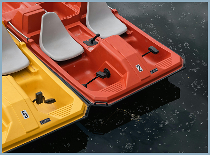 two pedal boats